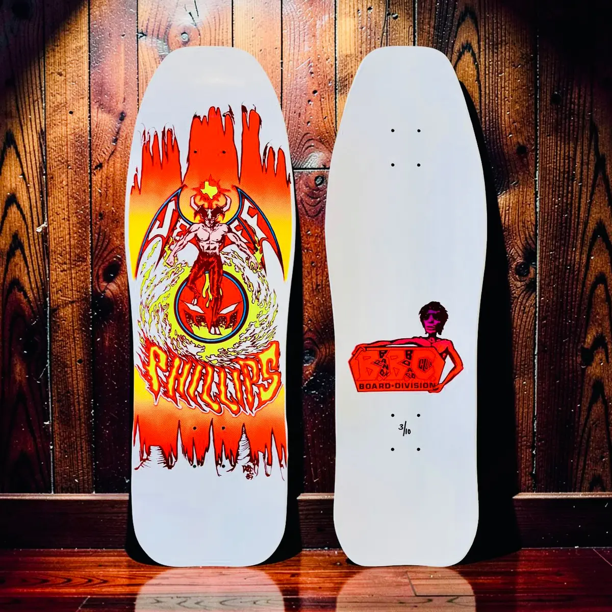 Jeff Phillips Devilman Bbc Limited Edition, Hand-Painted, Neon, & Glow-In-Dark Deck (1 Of 10) 1