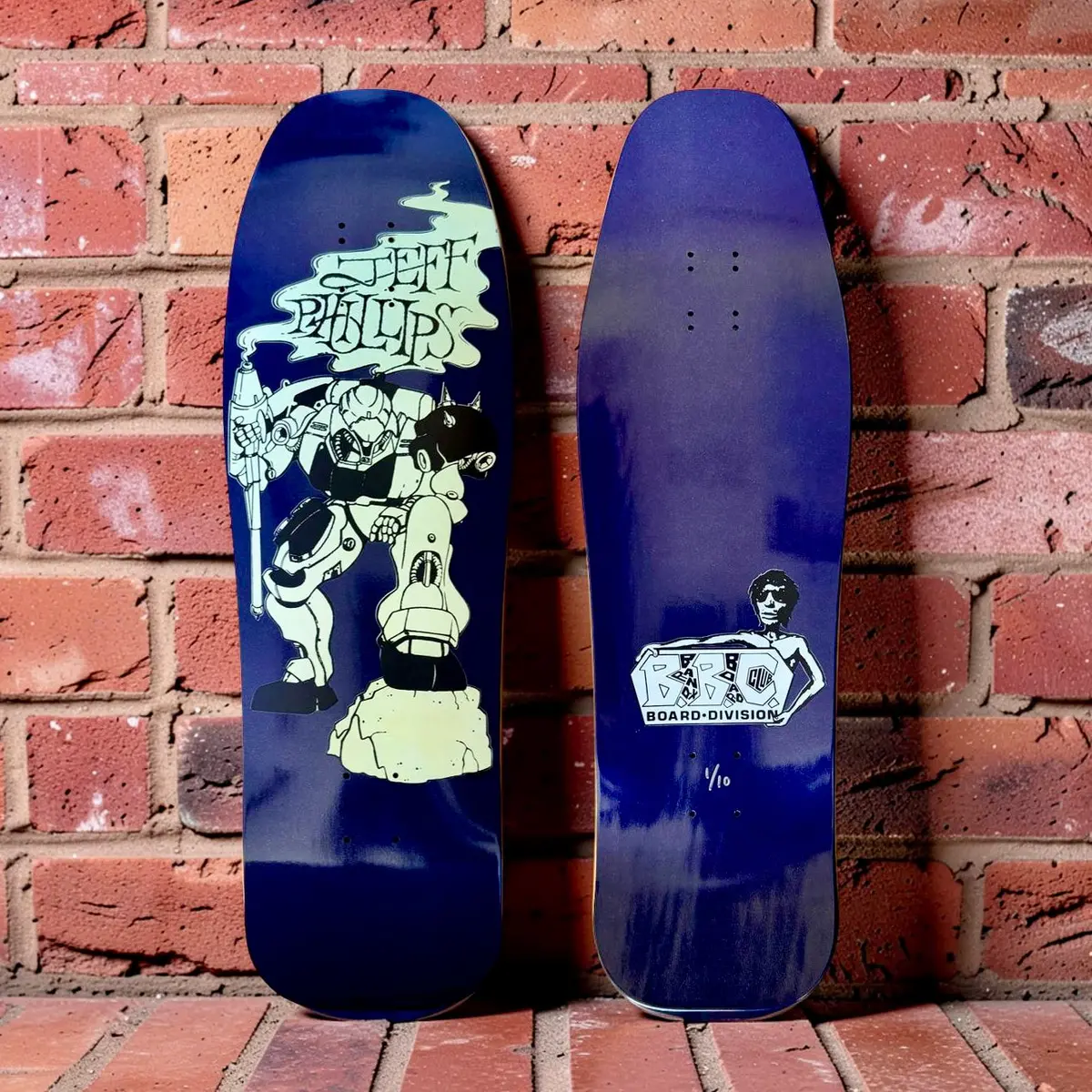 Jeff Phillips Bbc Gundam Glow-In-Dark Limited Edition, Hand-Painted Deck (1 Of 10) 1