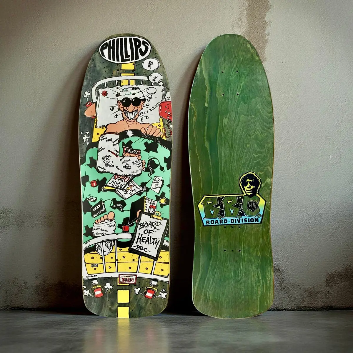 Jeff Phillips Bbc Board Of Health Limited Edition Deck, Hand-Painted (1 Of 100) (Pre-Order, October) 1