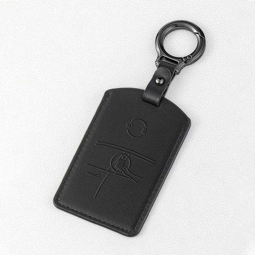 Premium Genuine Leather Key Card Holder For Tesla Model 3/Y (2017+) 1