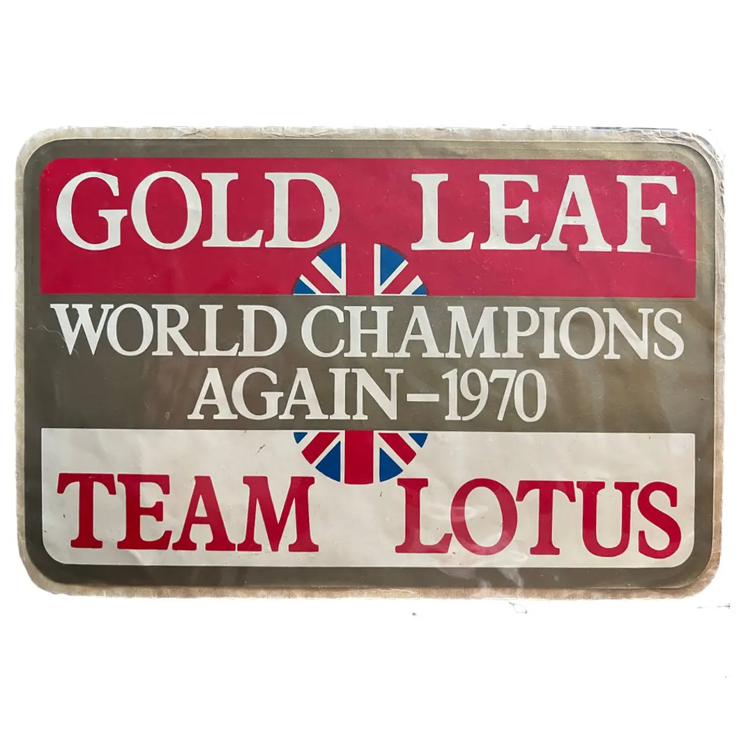 Gold Leaf Team Lotus - World Champions Large Sticker 1