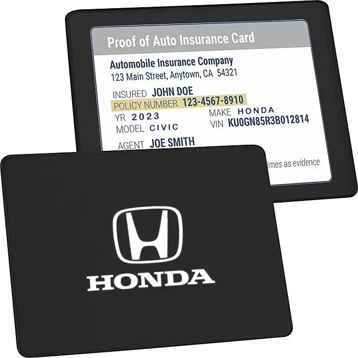Honda Black Vinyl Document Holder 1