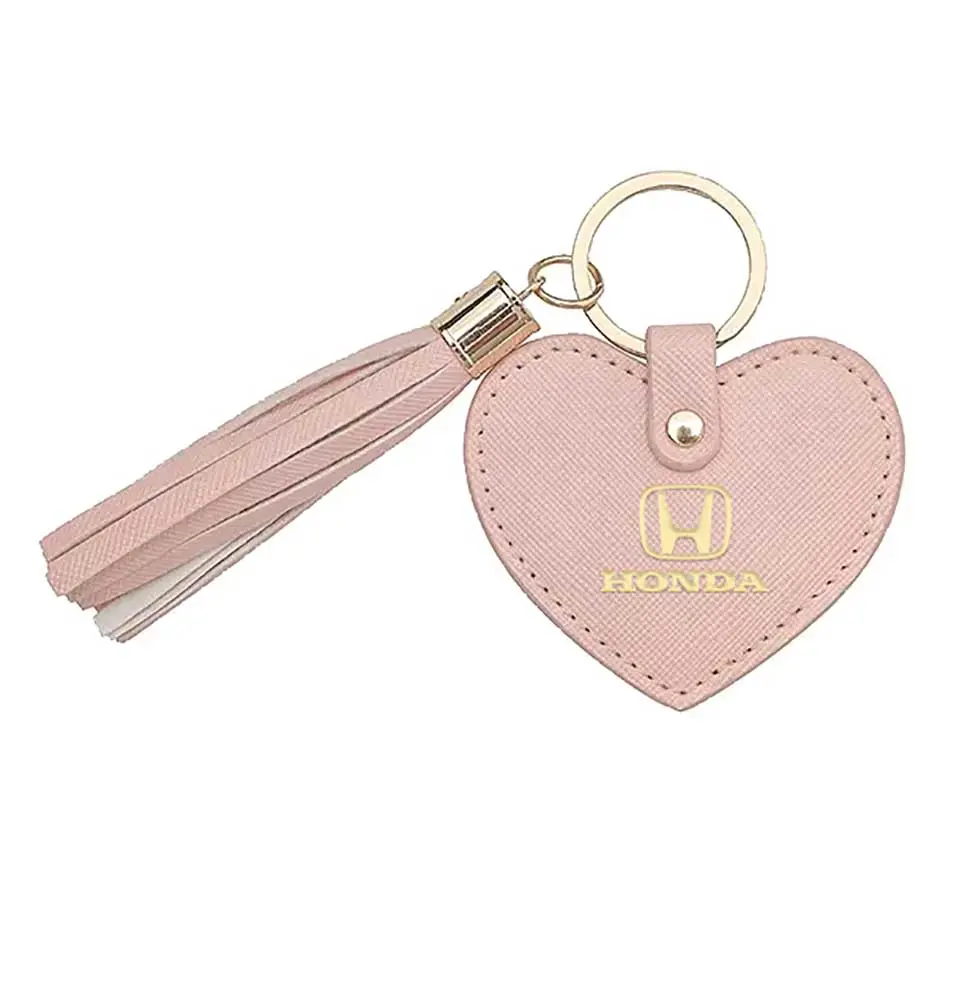 Honda Pink Heart Tassel Keyring 1