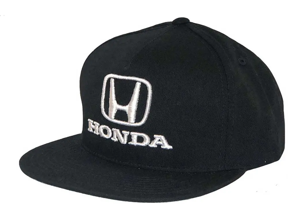 Honda Black Flat Brim Logo Hat 1