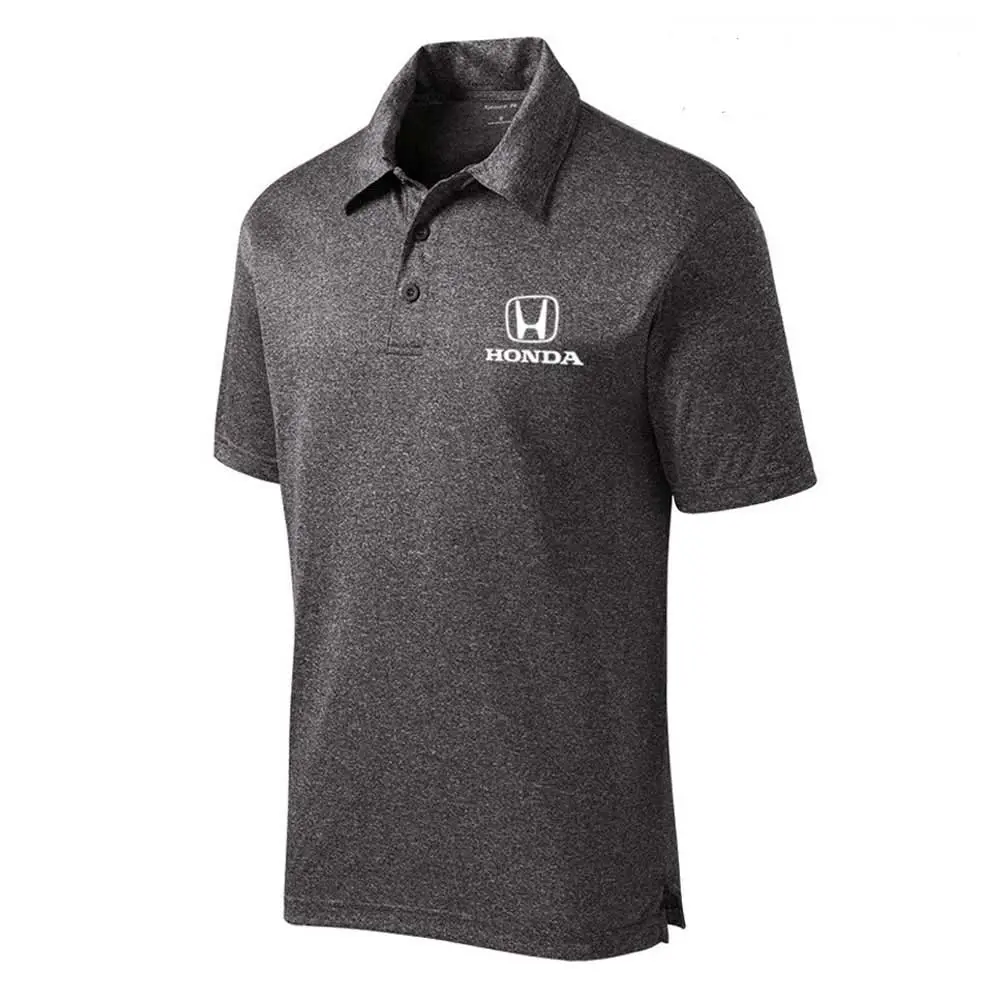 Honda Grey Heathered Sport Polo 1