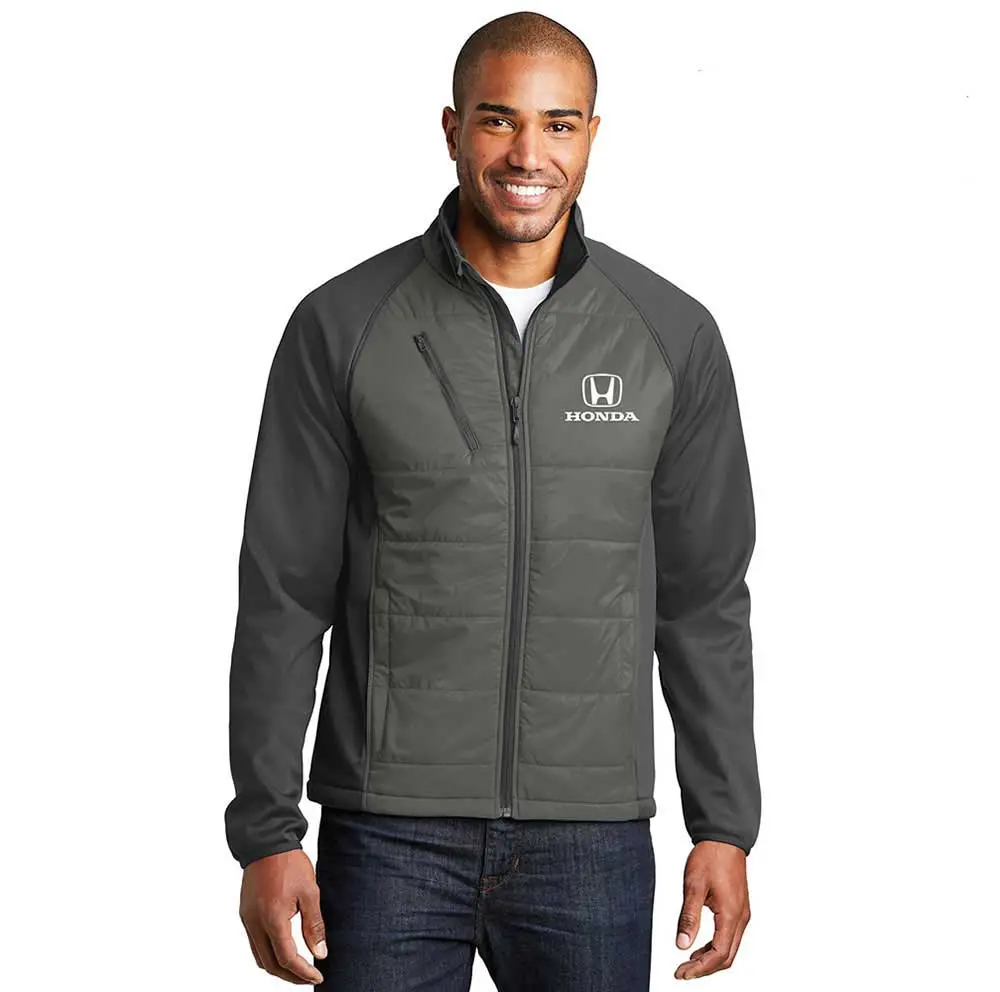 Honda Grey Sporty Puff Softshell Jacket. 1