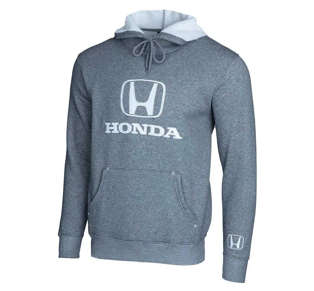 Honda Gray Pullover Hooded Sweatshirt 1