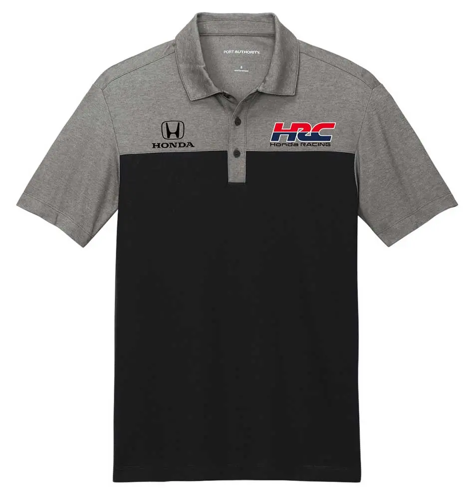 Hrc Honda Racing 2Tone Polo Black/Grey 1