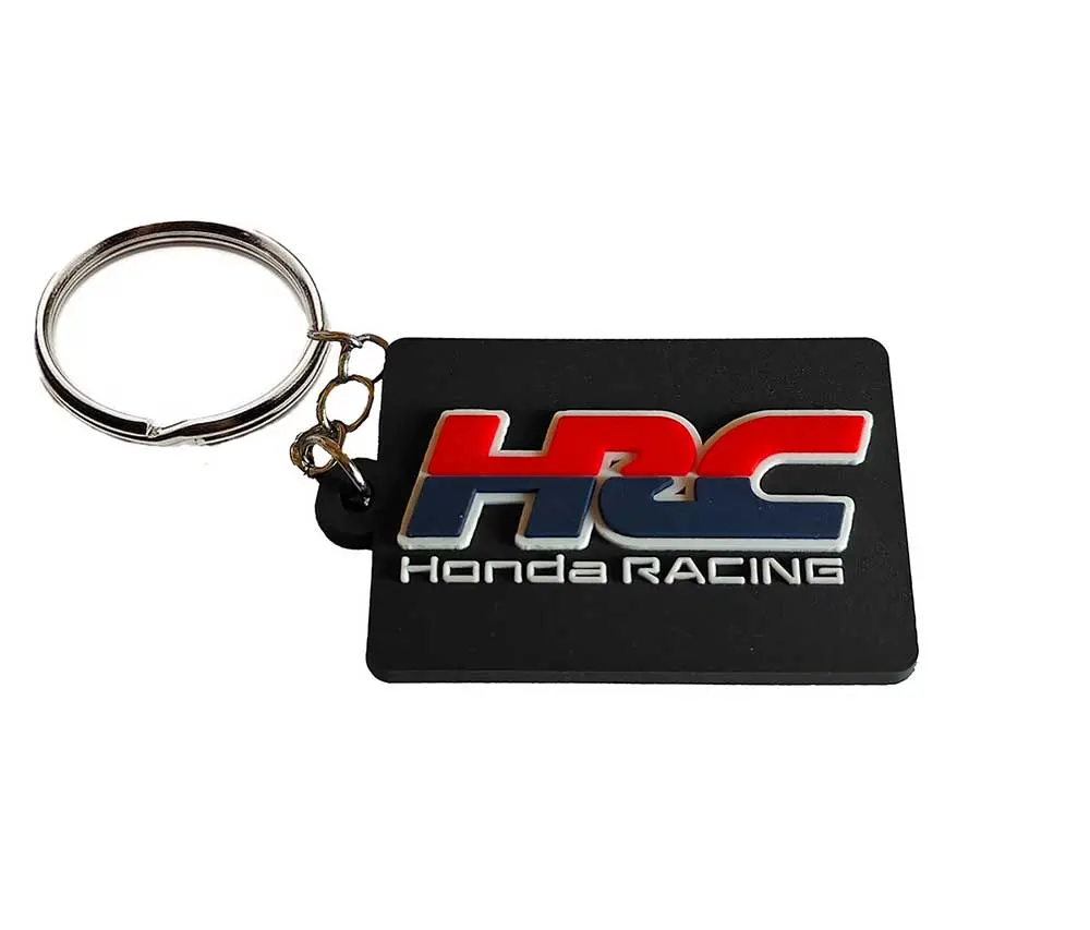 Hrc Honda Racing Pvc Rubber Keychain 1