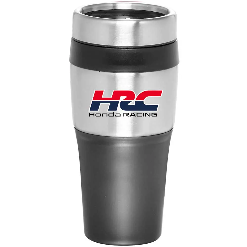 Hrc Honda Racing Travel Mug Black/Silver 1