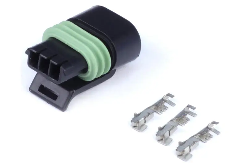 Plug And Pins Only - Delphi 3 Pin Single Row Flat Coil Connector 1
