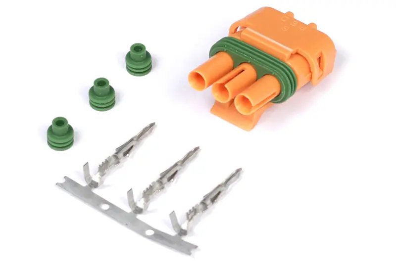 Plug And Pins Only - Delco Weather Pack 3 Pin Gm Style Map Sensor Connector - Orange 1