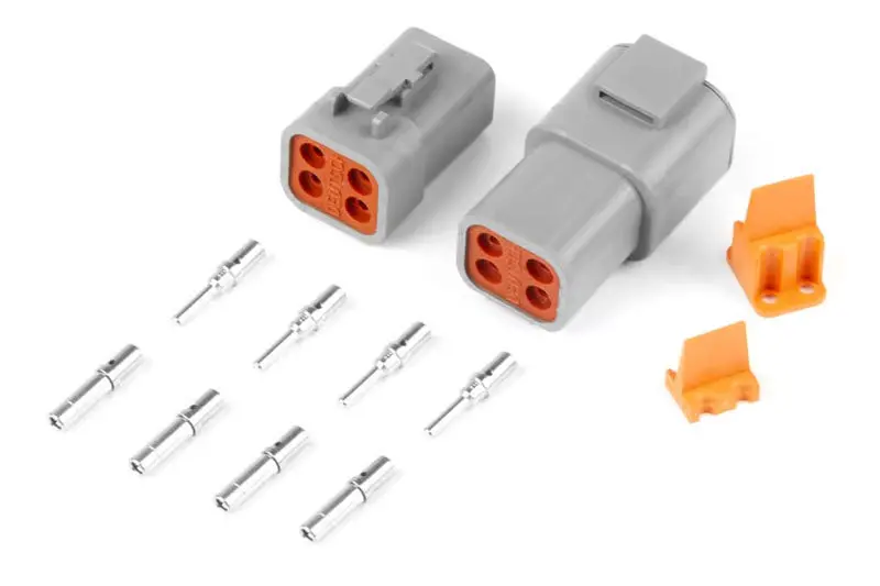 Plug And Pins Only - Matching Set Of Deutsch Dtp-4 Connectors (25 Amp) 1