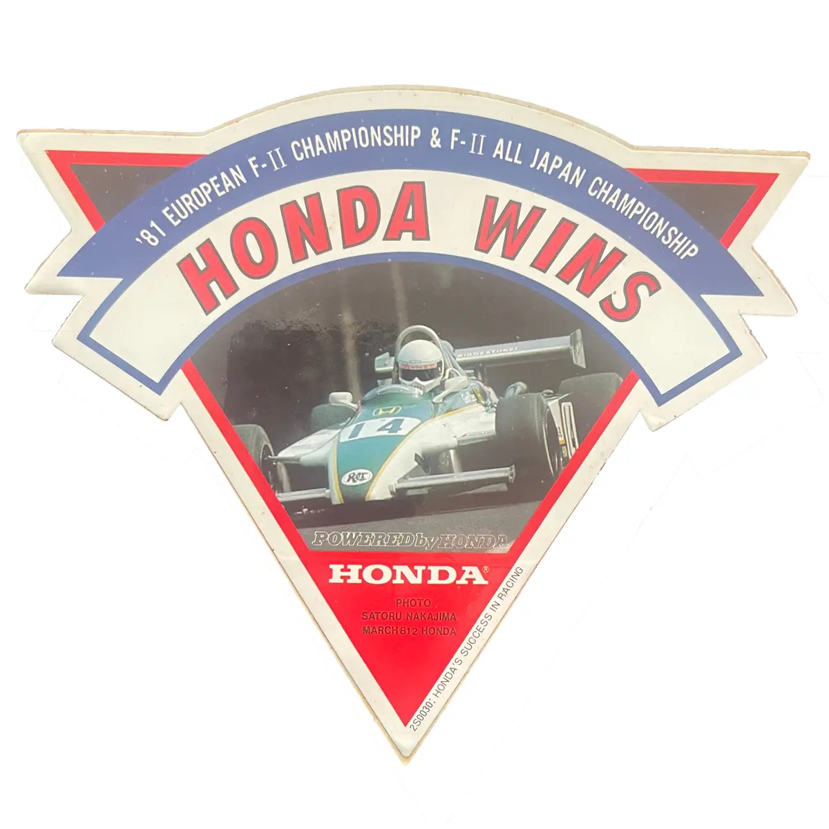 Honda European F2 Champion & Japan F2 Sticker 1982 1