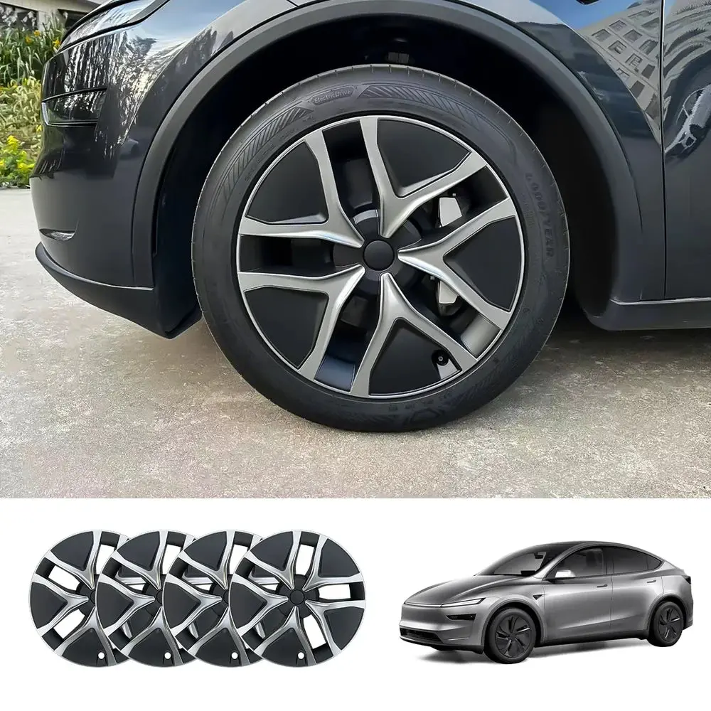 19'' Crossflow Full-Cover Hubcaps Wheel Covers – Arachnid 2.0 Style For Tesla Model Y Juniper 2025+ (Set Of 4) 1
