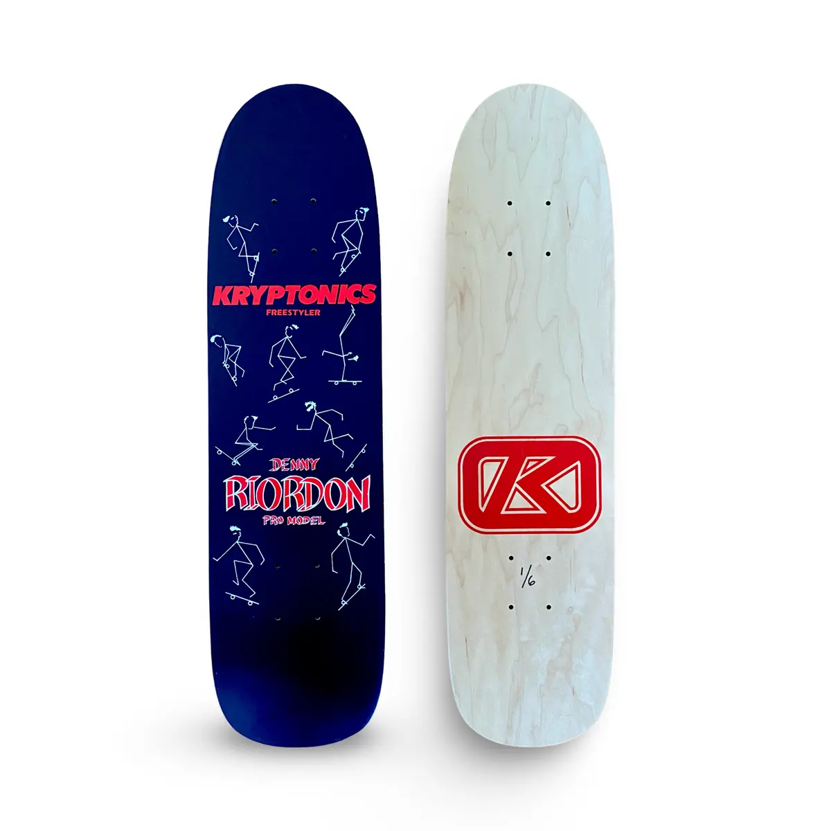 Denny Riordon Stick Man Freestyle Limited Edition Deck 7.3”X27.75” Hand Painted (1 Of 6) Autographed 1