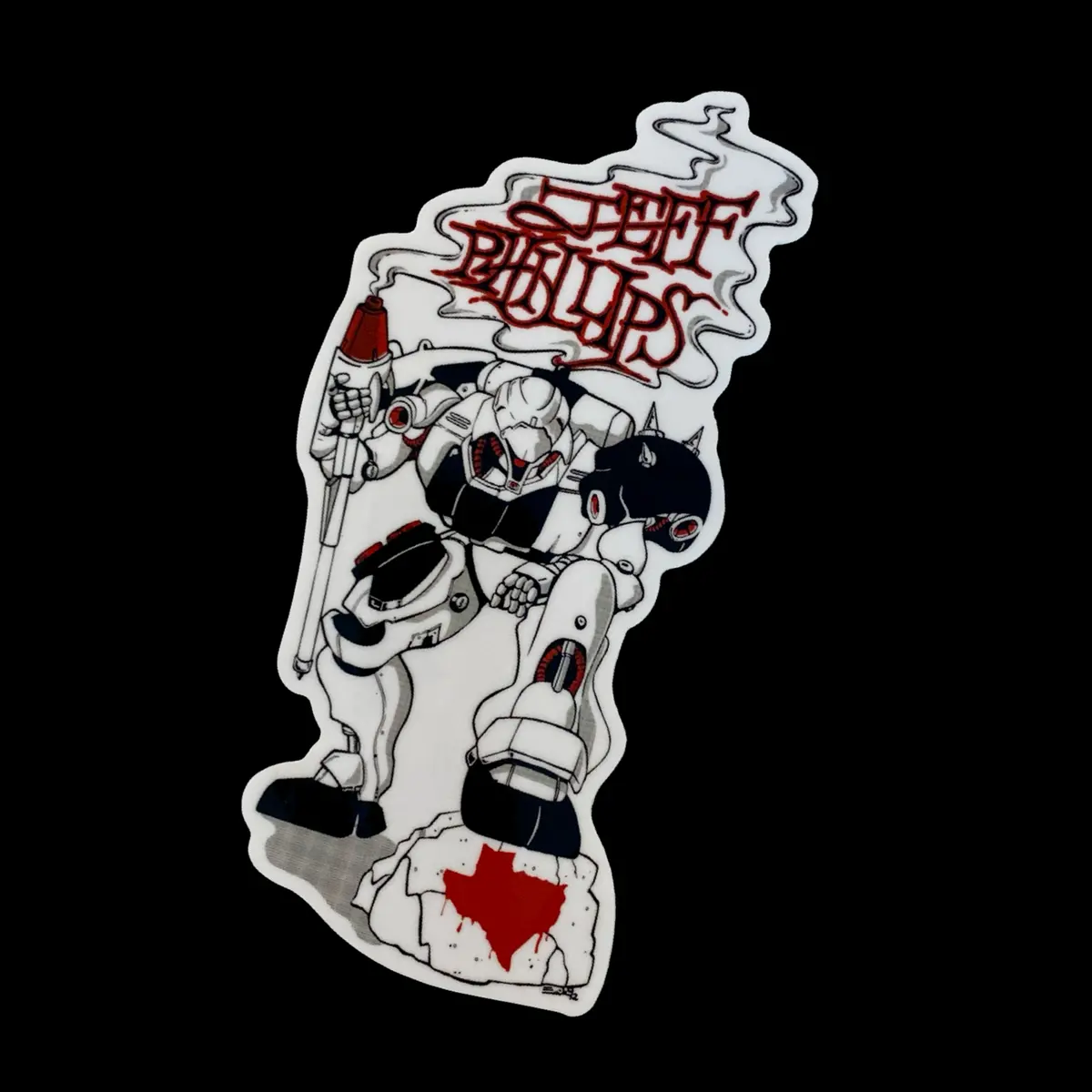 Jeff Phillips Bbc Gundam Sticker 4.25" 1