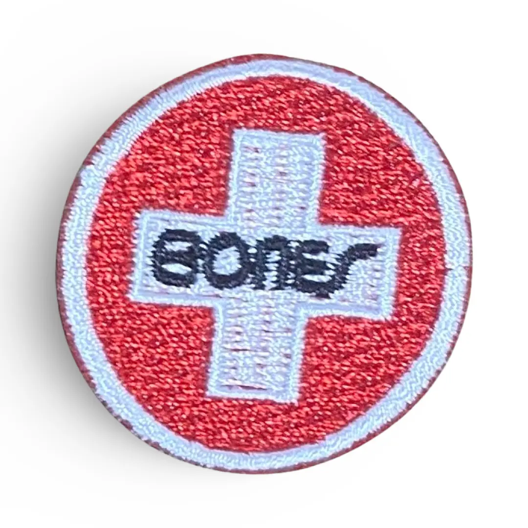 Bones Cross Embroidered Patch 1” 1
