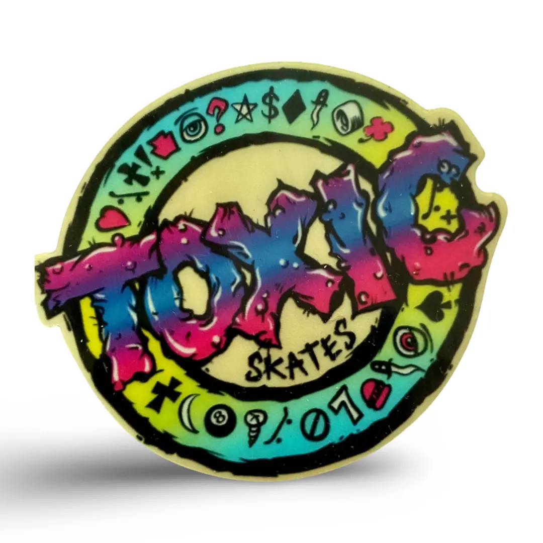 Toxic Glow In The Dark Sticker 2.5” 1