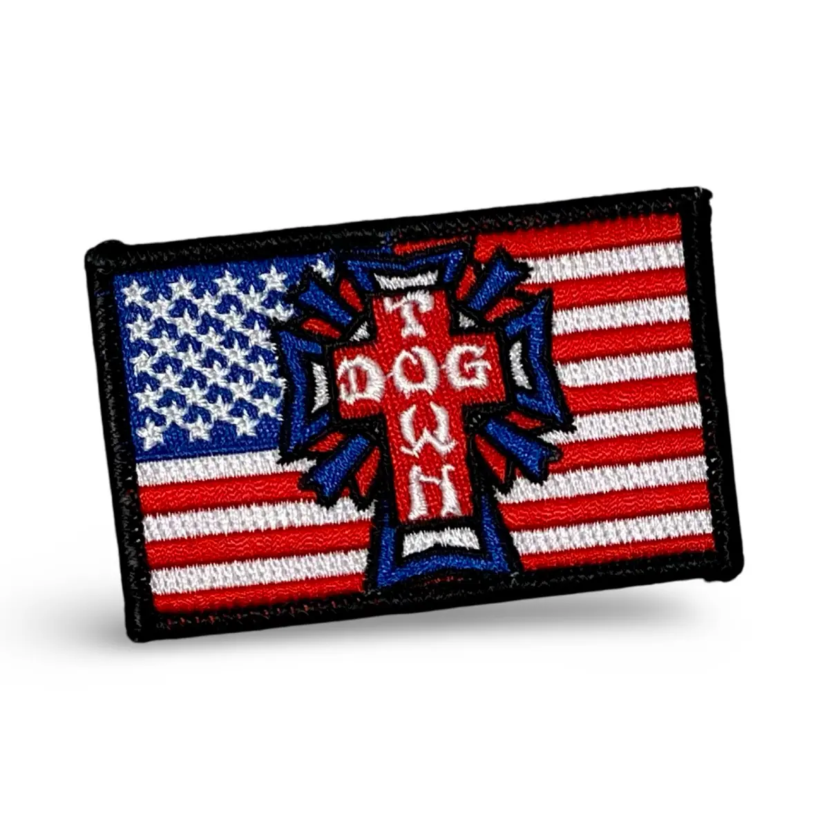 Dogtown Usa Flag Embroidered Patch 3” 1