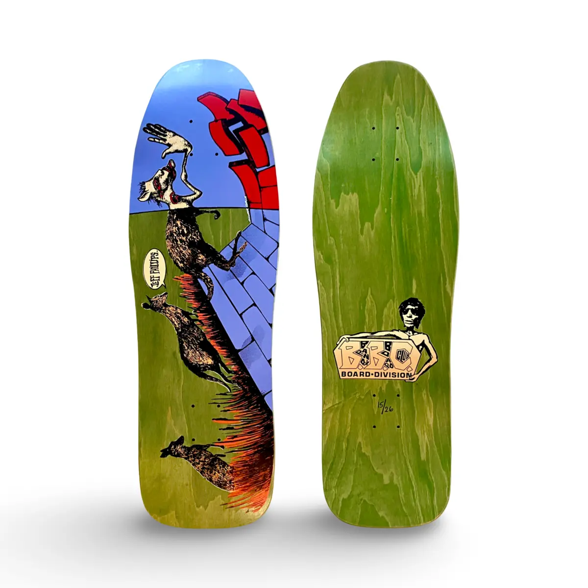 Jeff Phillips Kangaroo Limited Edition Bbc Deck, Hand-Painted 10"X31" (1 Of 26) 1