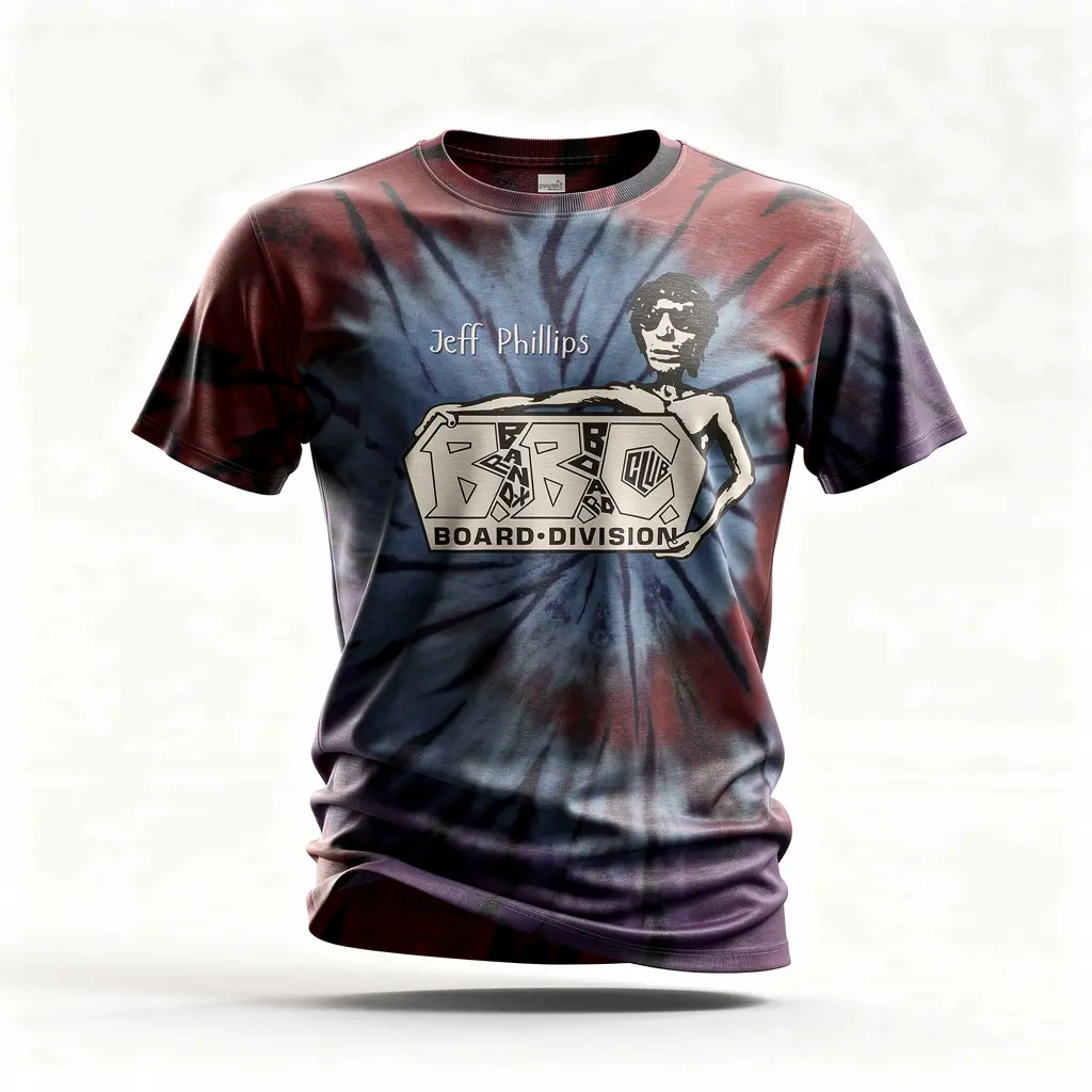 Jeff Phillips Tribute Bbc Tie-Dye Shirt 1