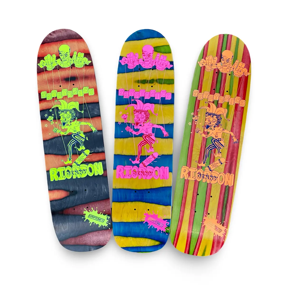 Denny Riordon Jester Freestyle, One-Of-A-Kind Deck 7.3”X28 Hand-Painted (1 Of 1) 1