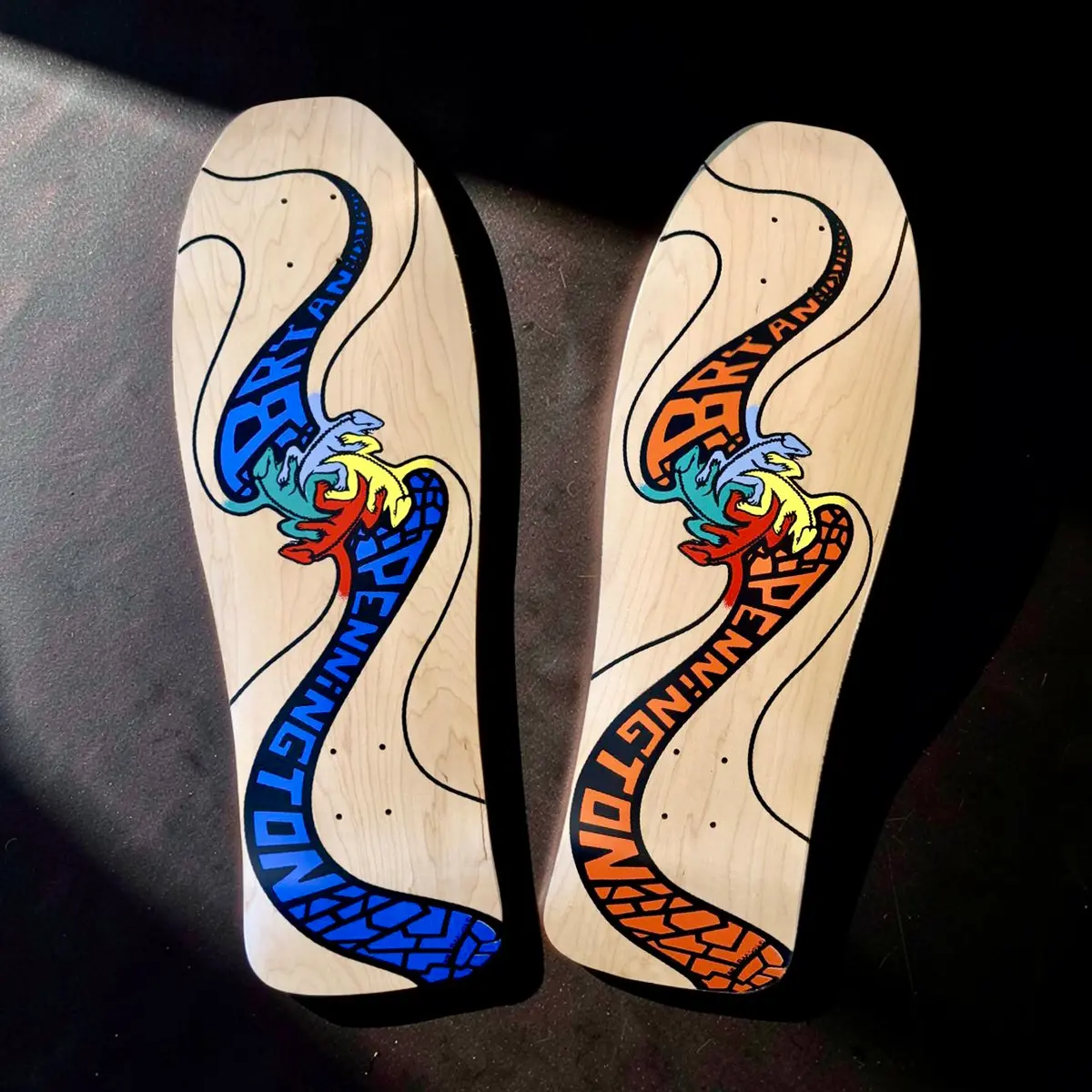 Bryan Pennington Bbc Escher Lizard, Limited Edition, Hand-Painted, Deck 10.3"X30.5" (1 Of 8) 1
