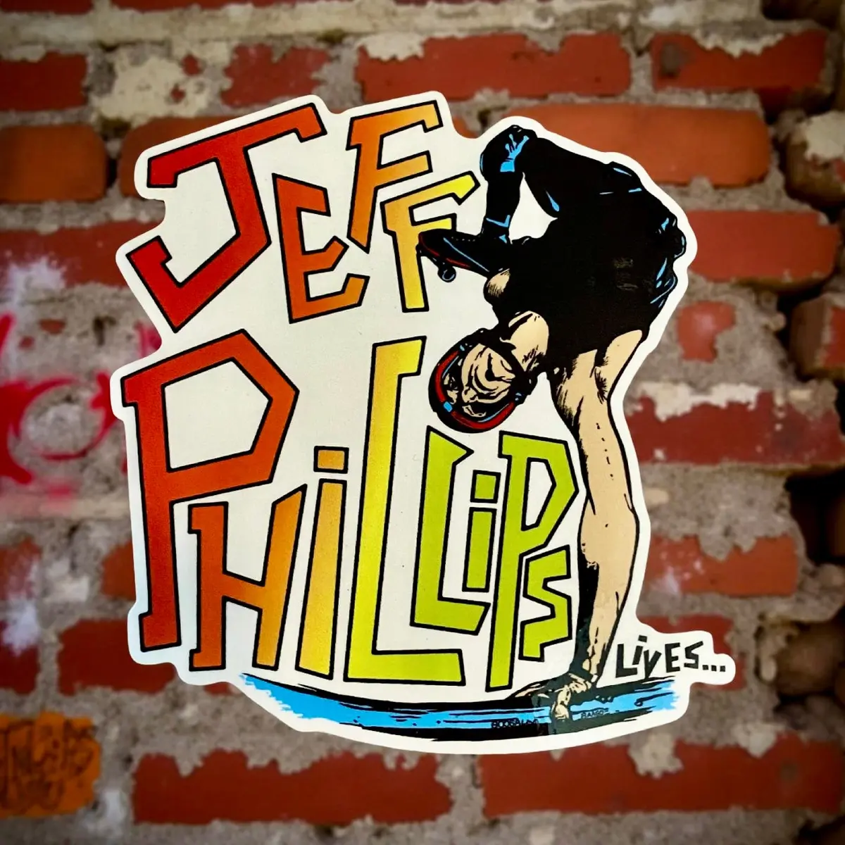 Jeff Phillips Lives Sticker 4.2" 1