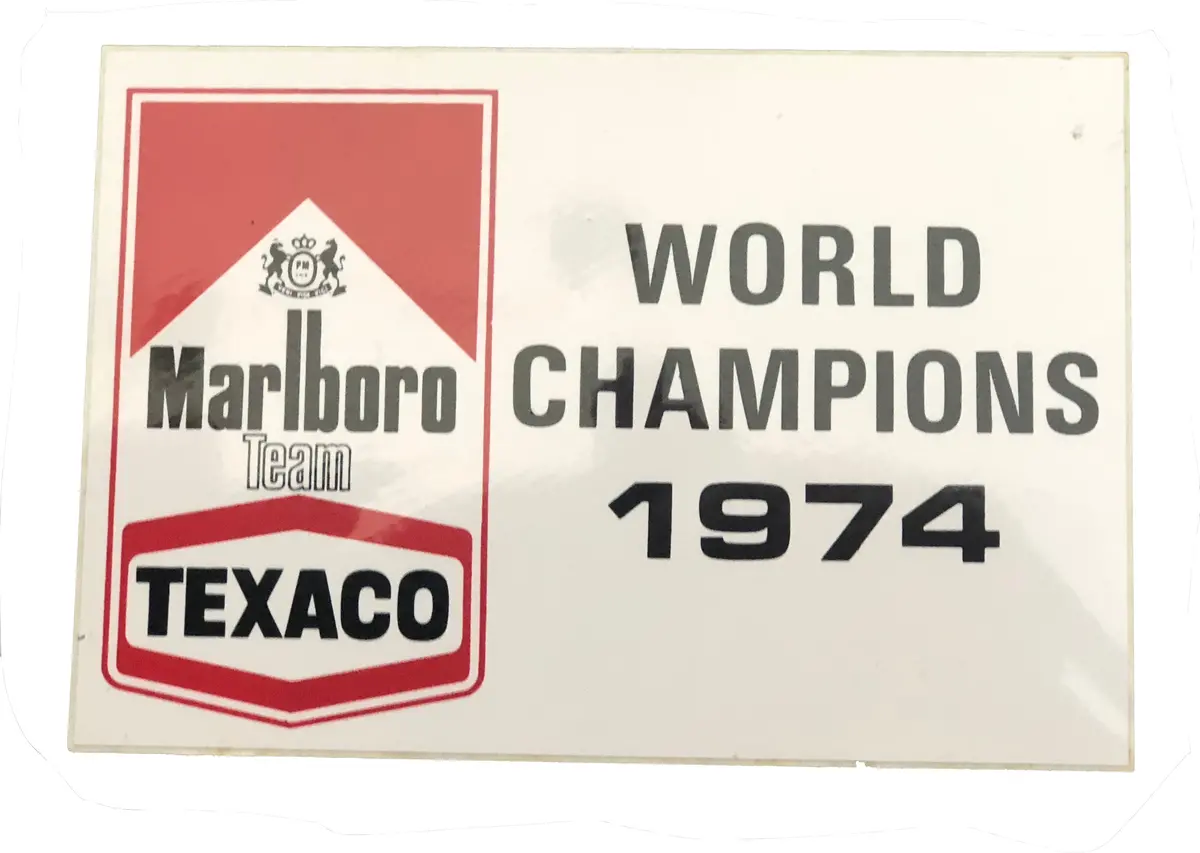 Marlboro Team Texaco - Shield Winners World Championship 1974 1