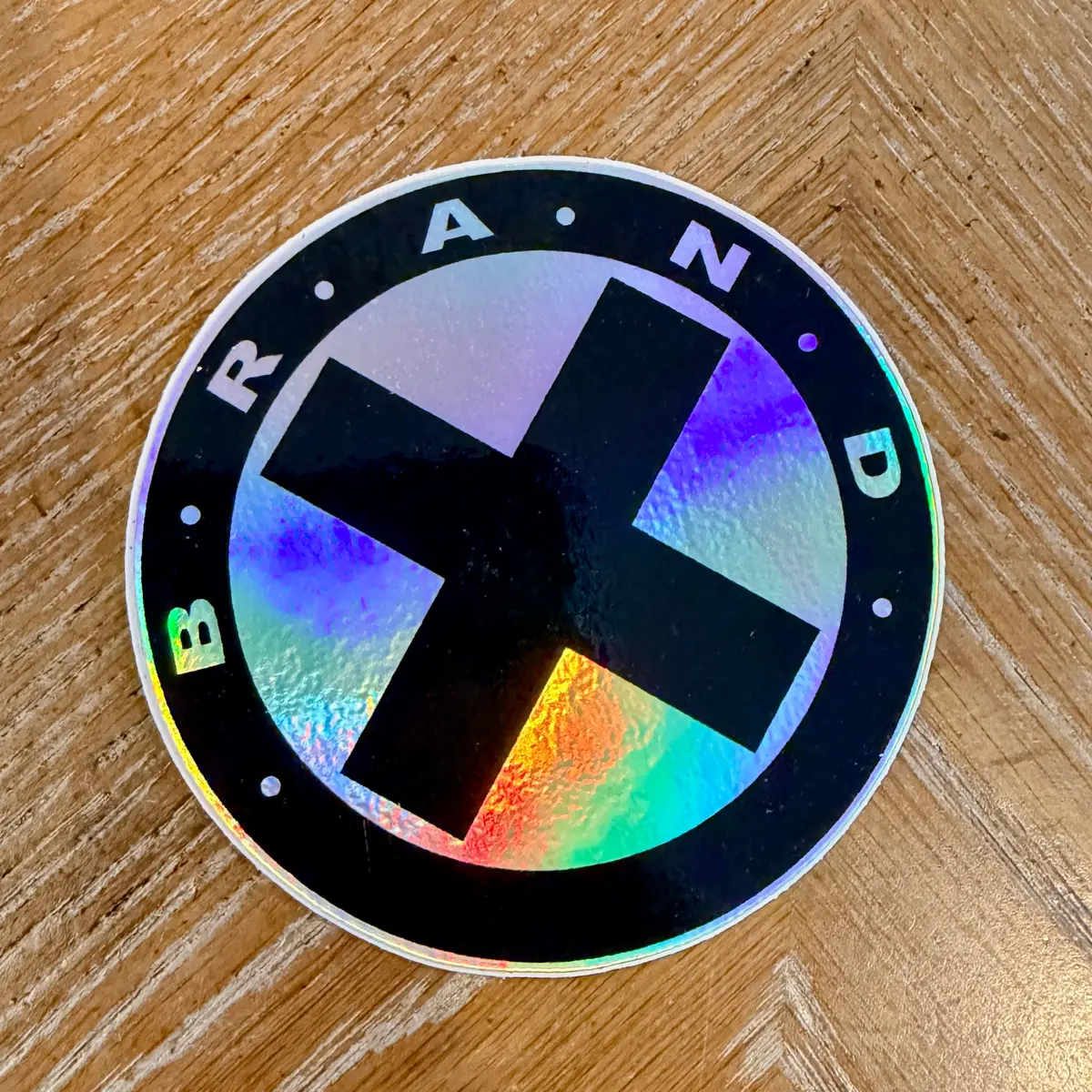 Circle-X Holographic Sticker 3” 1