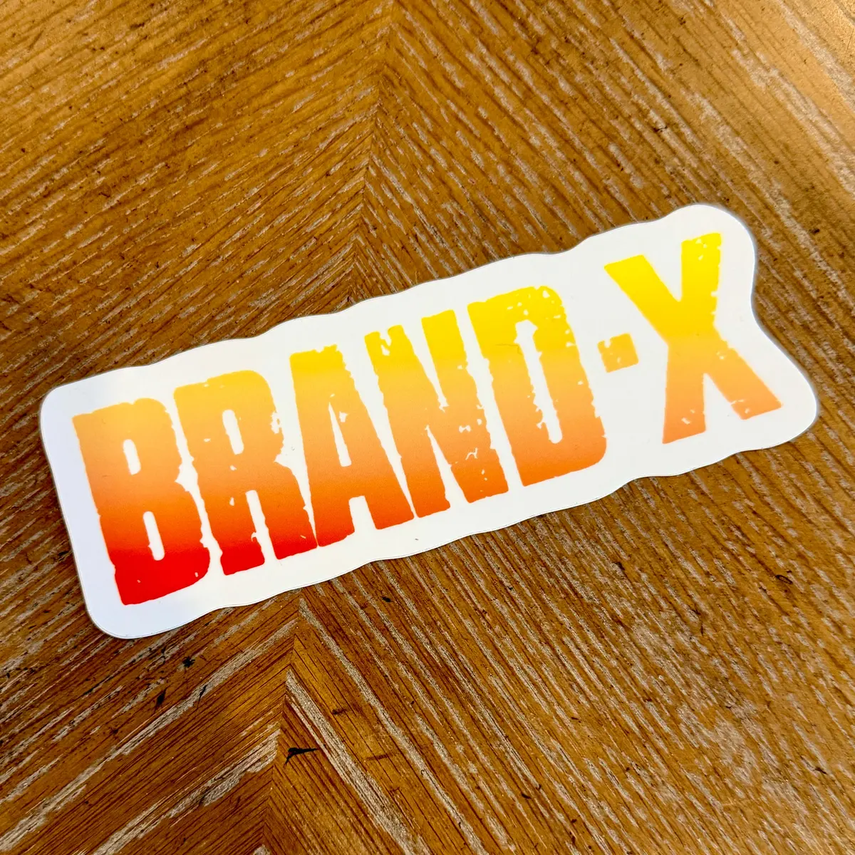 Brand-X-Block Logo Sticker 5.75" 1