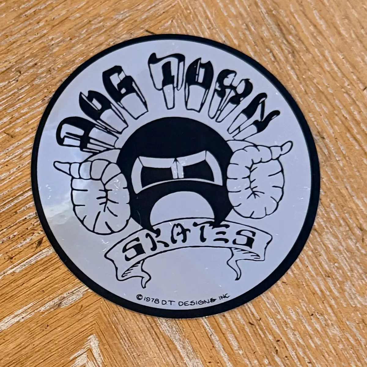 Dogtown Skates Metallic Mirror Sticker 4" 1