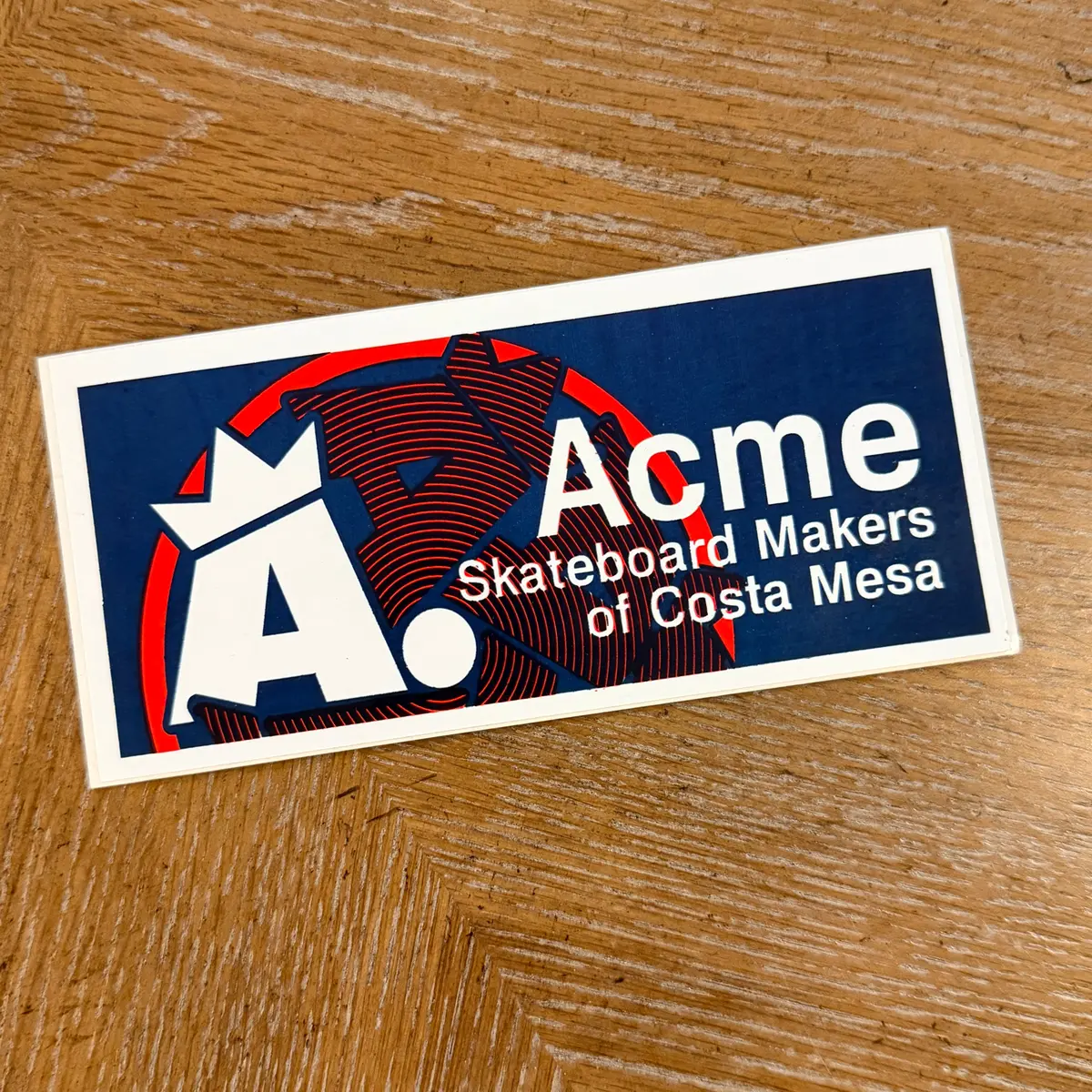 Acme Skate Vintage Nos Sticker 6" 1