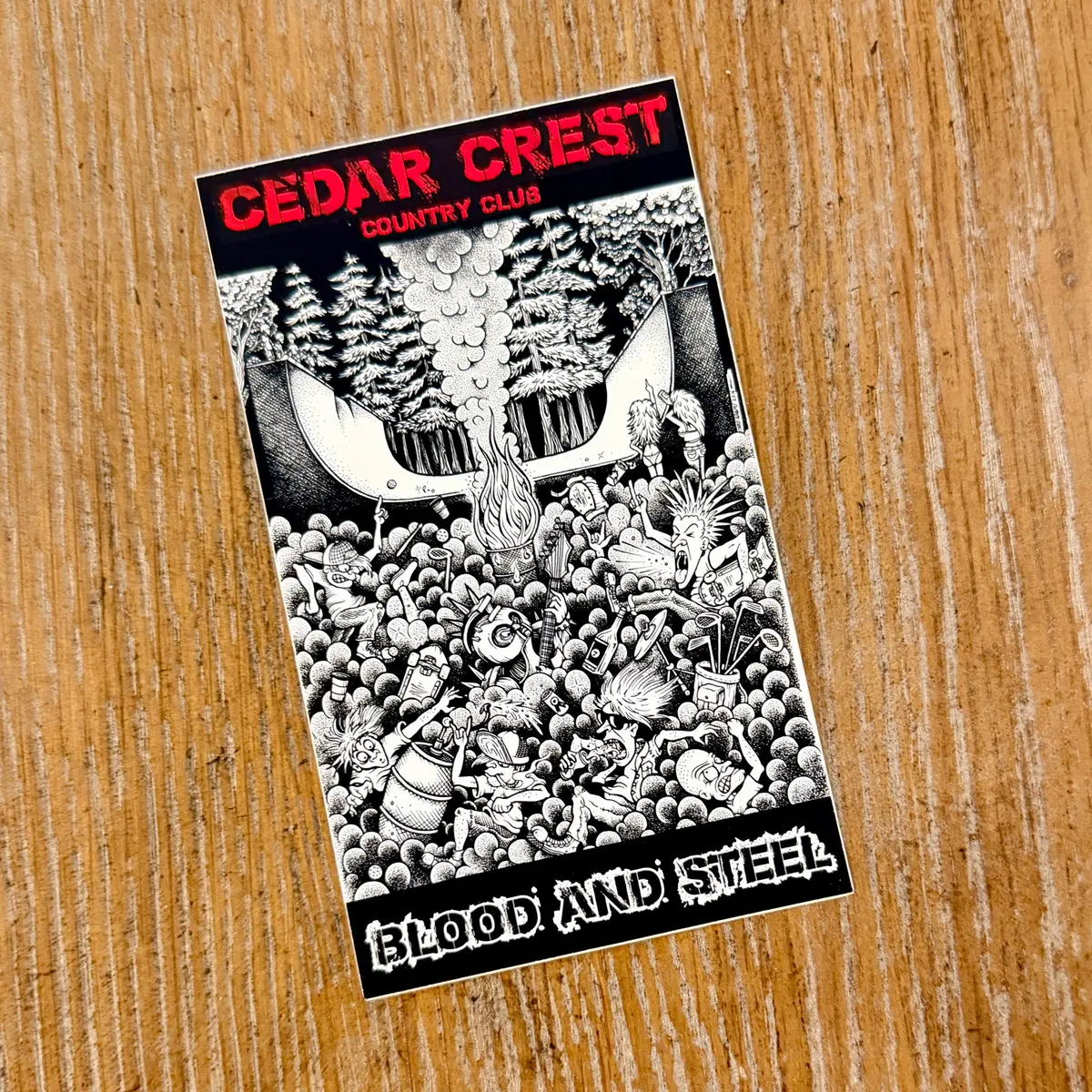 Cedar Crest Ramp Blood And Steel Premier Sticker 5" 1