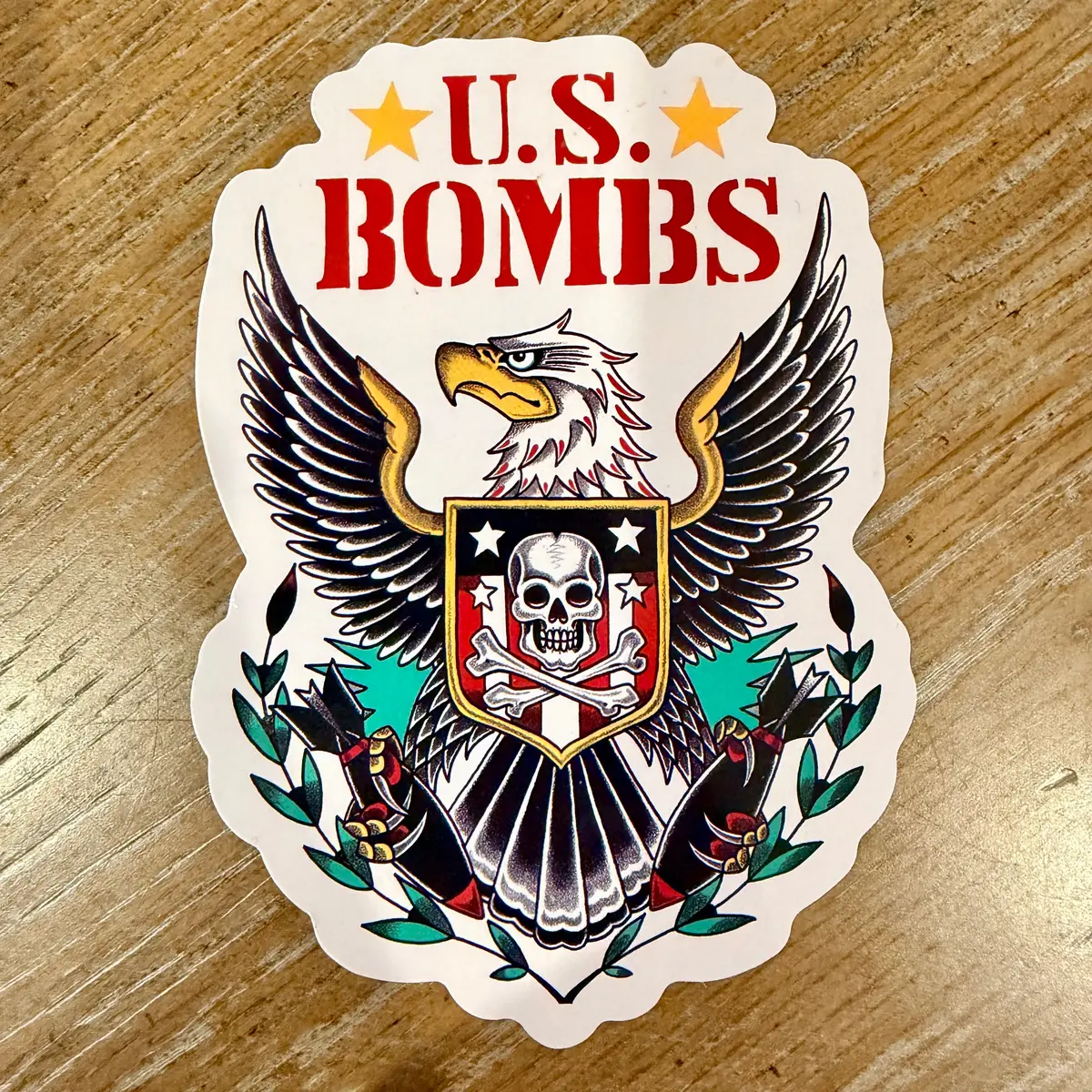 Us Bombs Band Sticker 4.5" 1