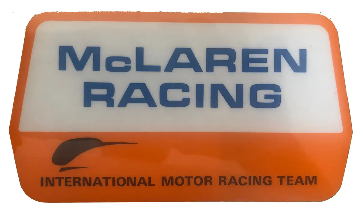 Mclaren Racing Nose Badge 1