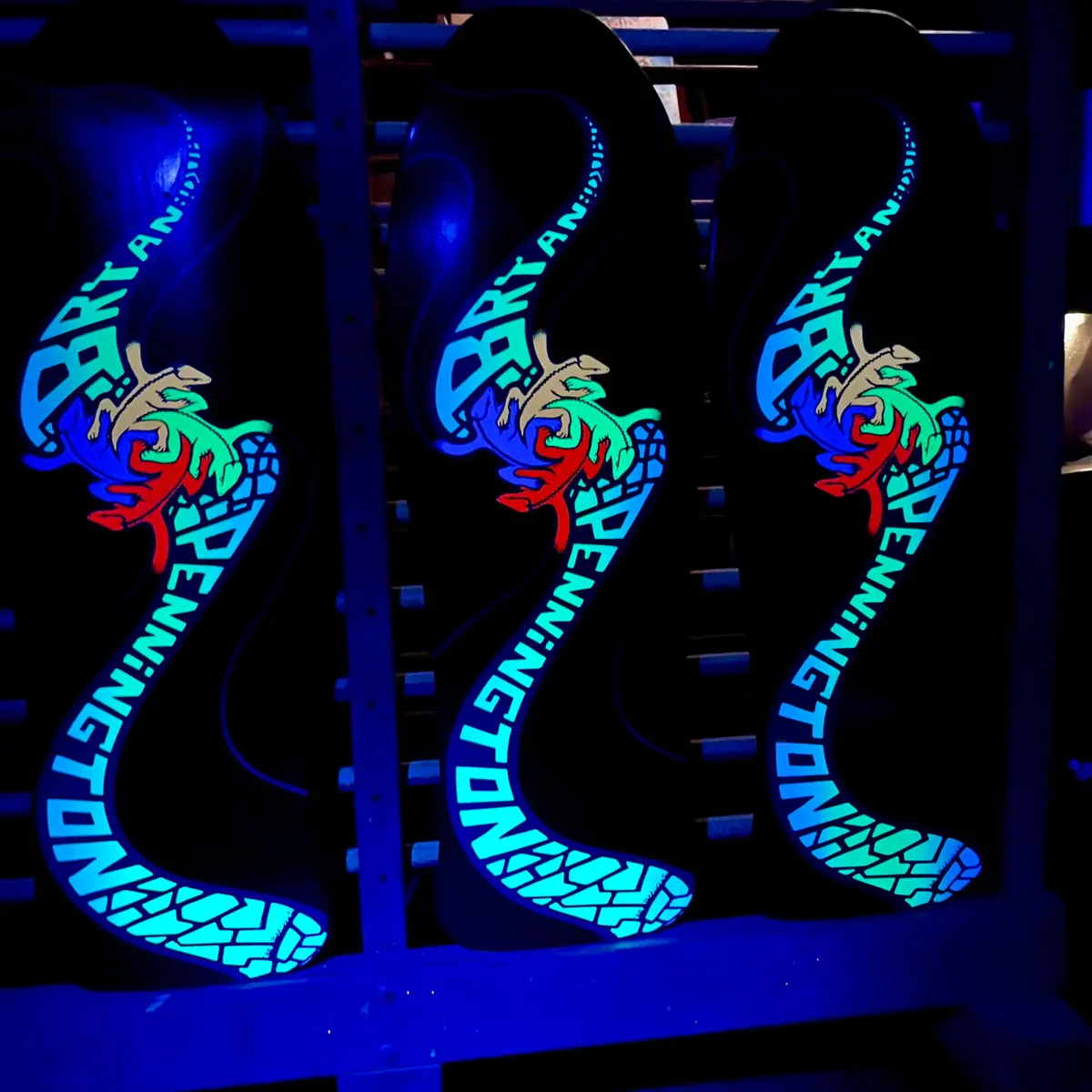 Bryan Pennington Bbc Escher Lizard, Limited Edition, Hand-Painted, Glow Deck 10.3"X30.5" (1 Of 15)) 1
