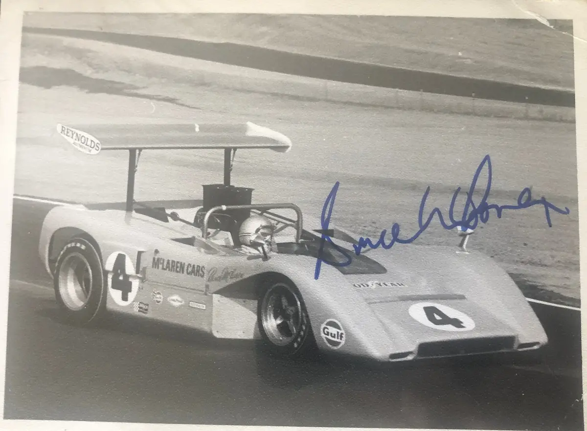 Bruce Mclaren M8b Signed Photo 1