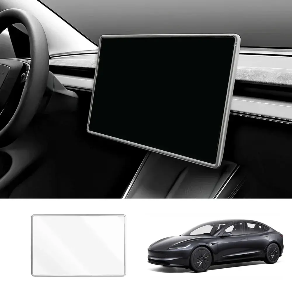 Integrated Tempered Glass Screen Protector With Frame For Tesla Model 3 Highland Standard 2025+ 1