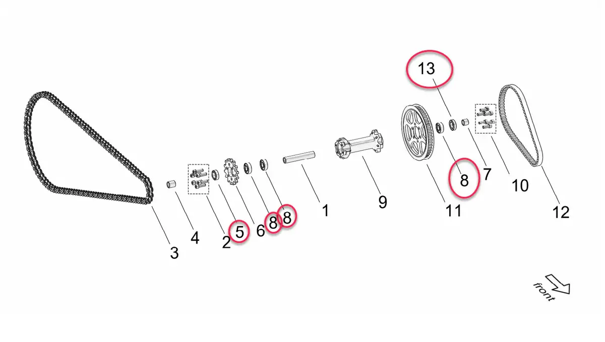 Bearing Kit | Lower Suspension Linkage | Talaria Mx3 / Mx4 1