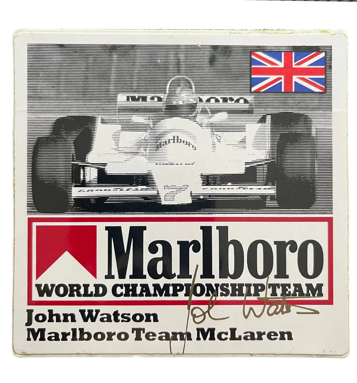 Marlboro-World-Championship-Team-Driver-Sticker-John Watson - Marlboro Team Mclaren 1