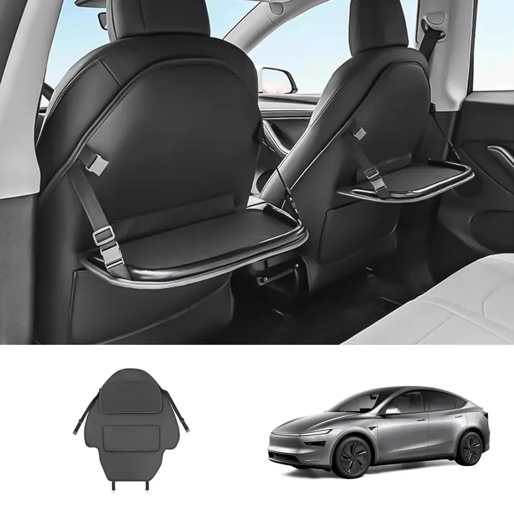 Rear Seat Kick Mat With Tray Table For Tesla Model Y Juniper 2025+ 1
