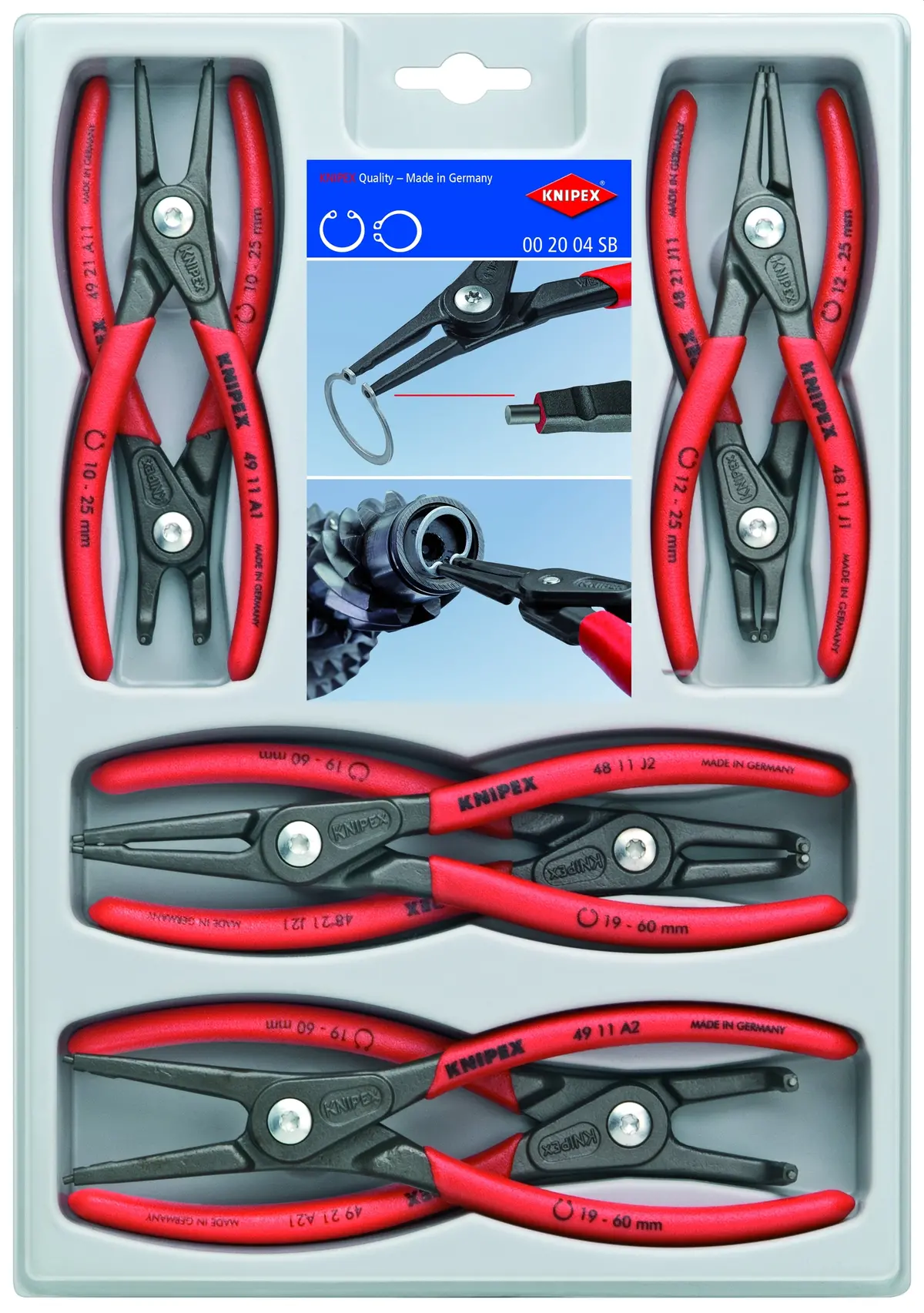 Knipex 00 20 04 Sb Precision Circlip Set 8Pc 1