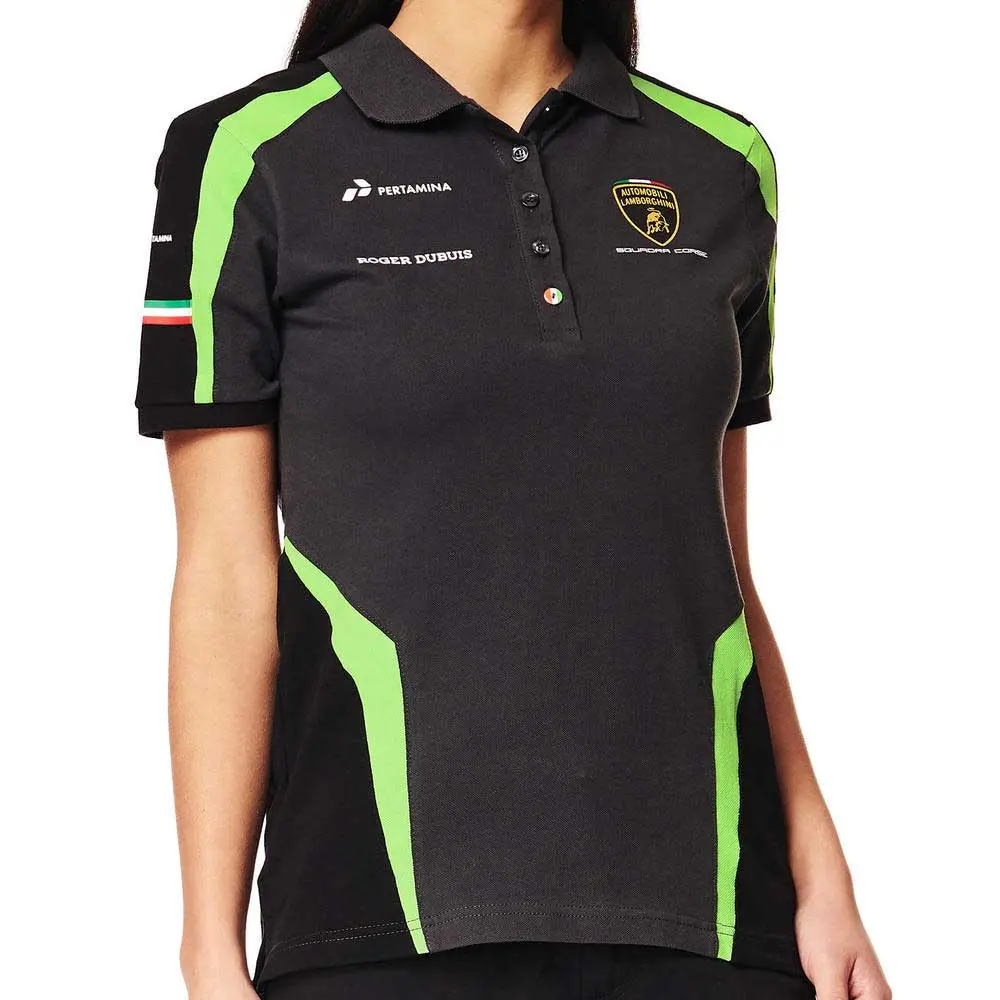 Lamborghini Squadra Corse Ladies Team Polo Shirt Green 1