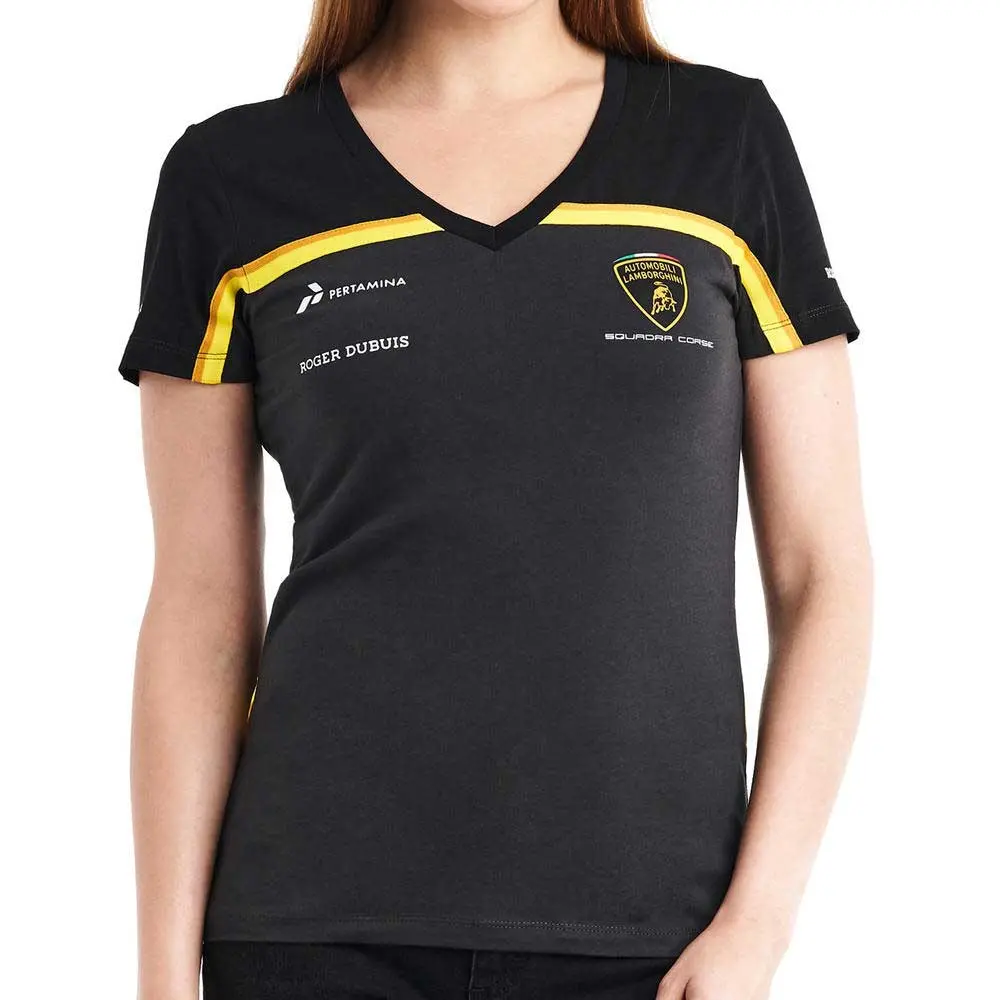 Lamborghini Squadra Corse Ladies Gold Vneck Shirt 1