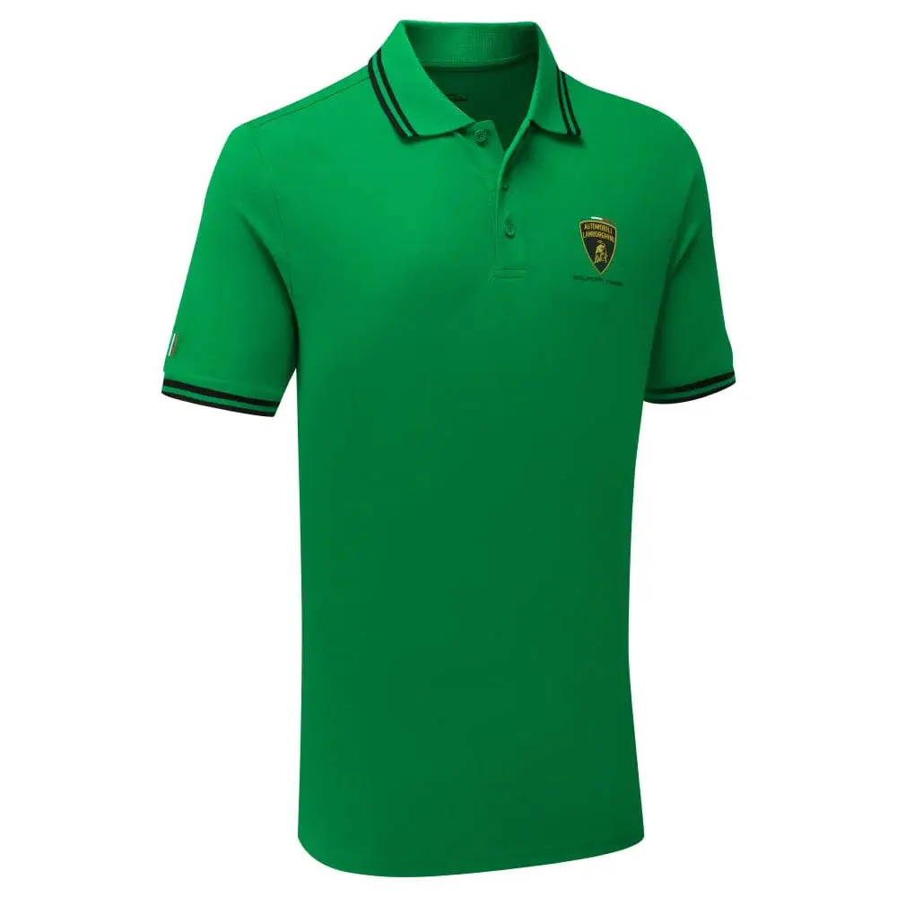 Lamborghini Squadra Corse Travel Polo Shirt Green 1