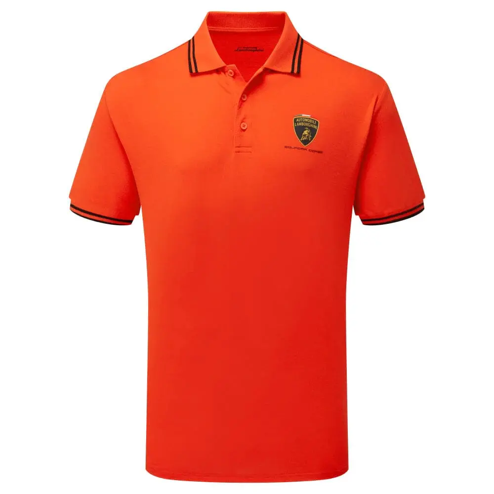 Lamborghini Squadra Corse Travel Polo Shirt Orange 1