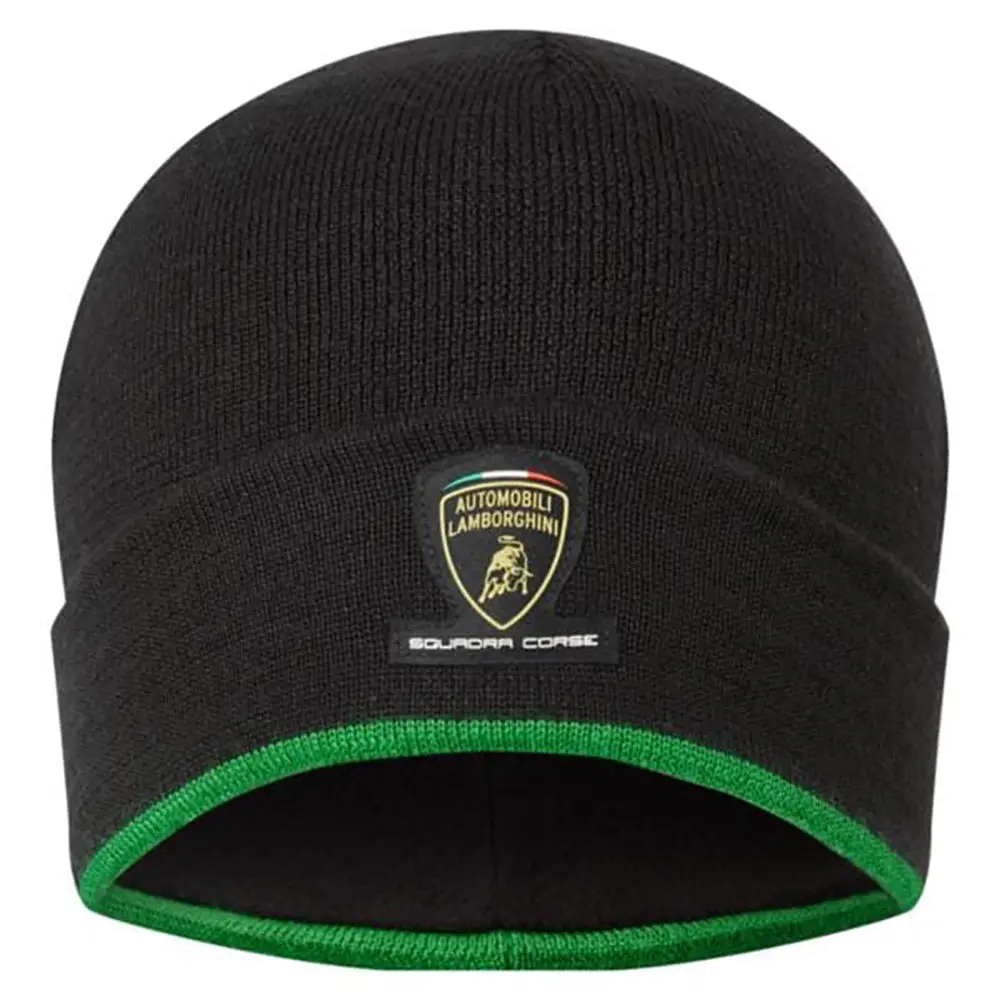 Lamborghini Squadra Corse Team Knitted Beanie 2023 Black 1