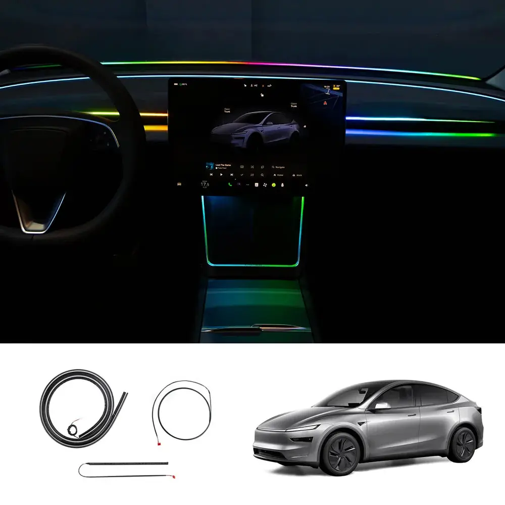 Led Dashboard Ambient Light – Color Changing Interior Upgrade For Tesla Model Y Juniper 2025+ 3